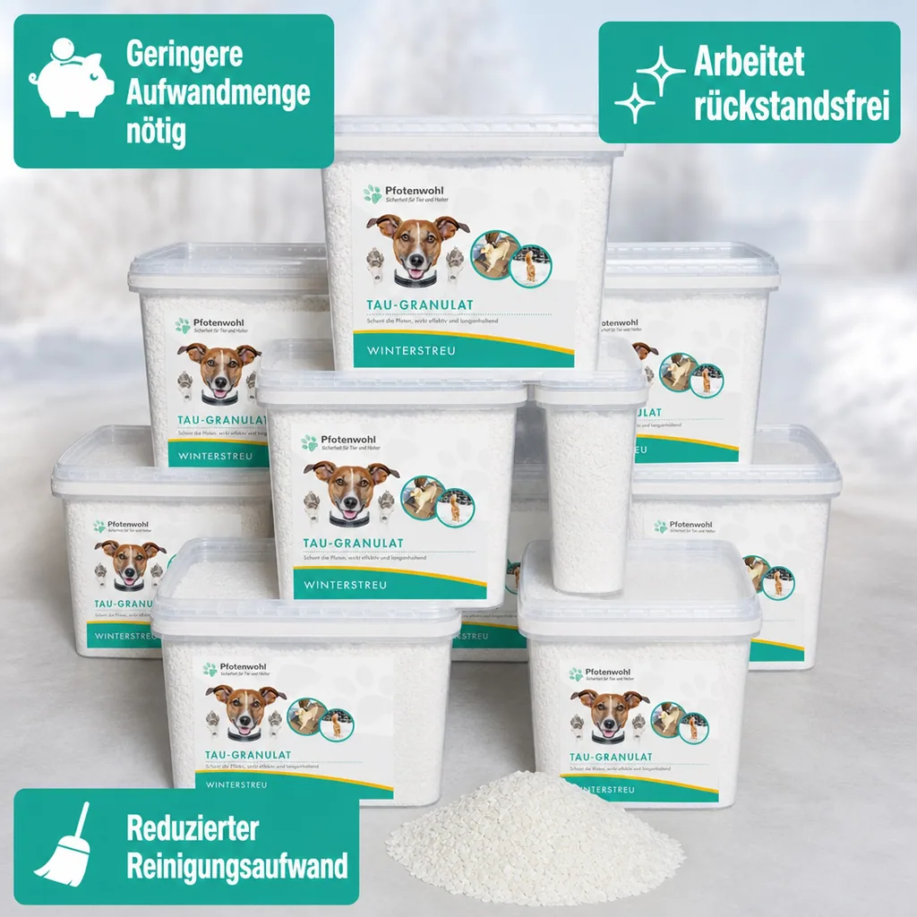 HOTREGA Tau-Granulat Pfotenwohl 5 kg Winterstreu á 96 Stück = 480 Kg 1 Palette
