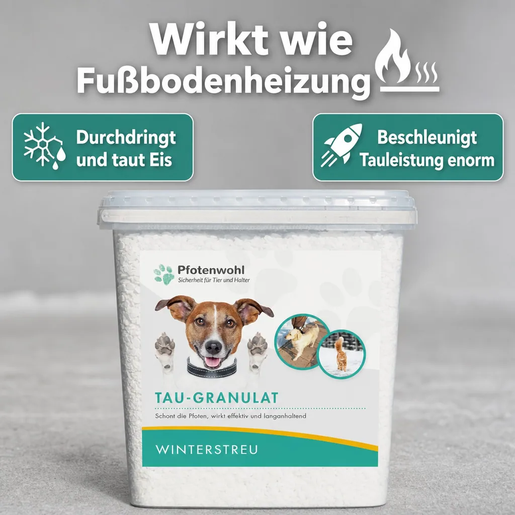 HOTREGA Tau-Granulat Pfotenwohl 5 kg Winterstreu á 96 Stück = 480 Kg 1 Palette