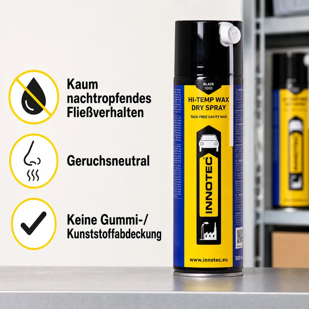 INNOTEC Hi Temp Wax Dry Sprühdose 500 ml schwarz