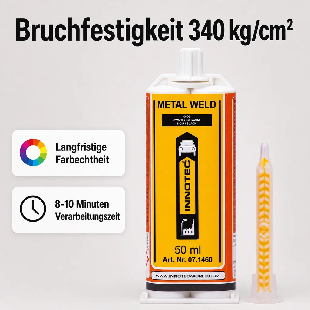 INNOTEC Metal Weld 50 ml 2K Metallkleber schwarz