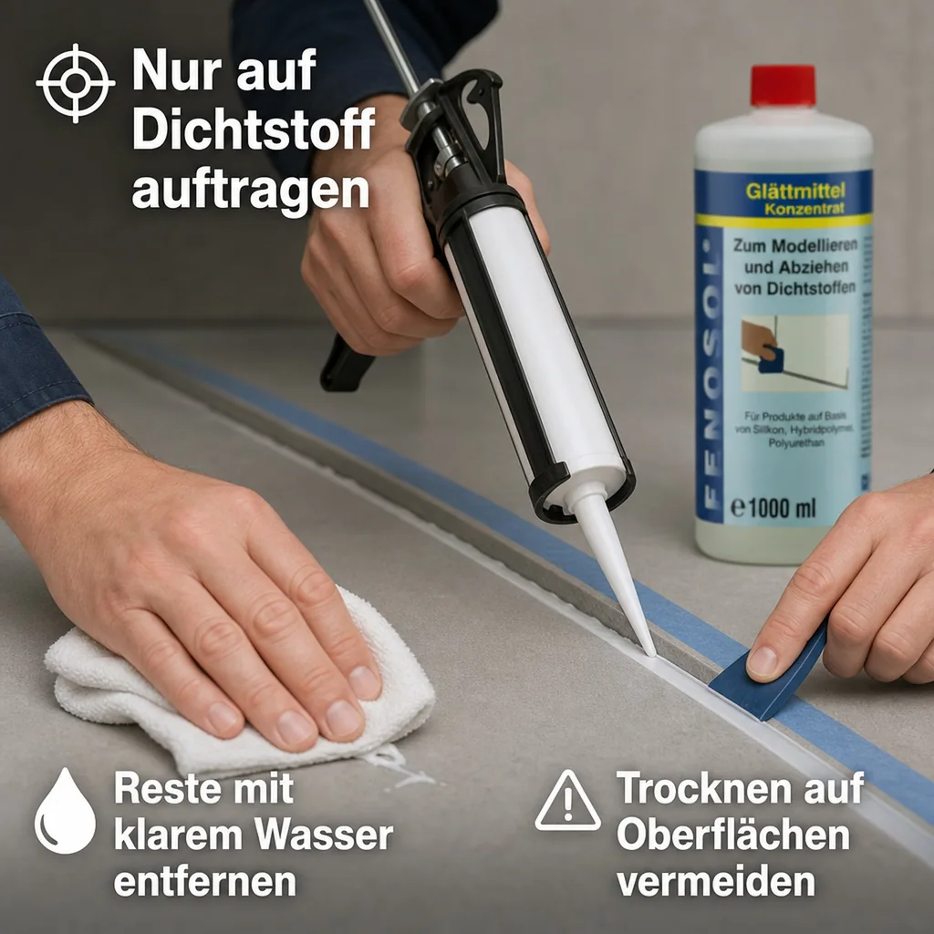 FENOPLAST Fenosol Glättmittel 1000 ml Konzentrat zum Modellieren von Dichtstoffen