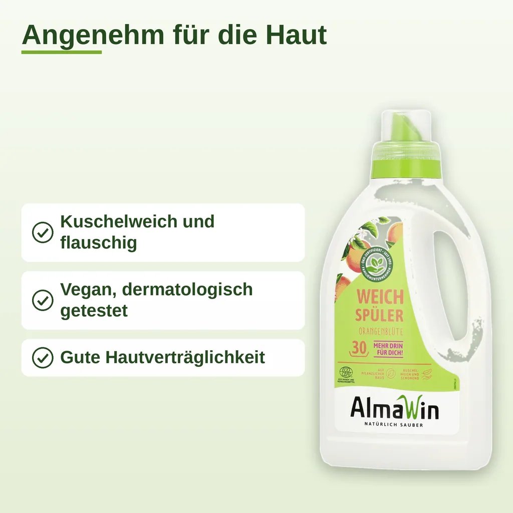 ALMAWIN Weichspüler 750 ml mit Orangenblüte