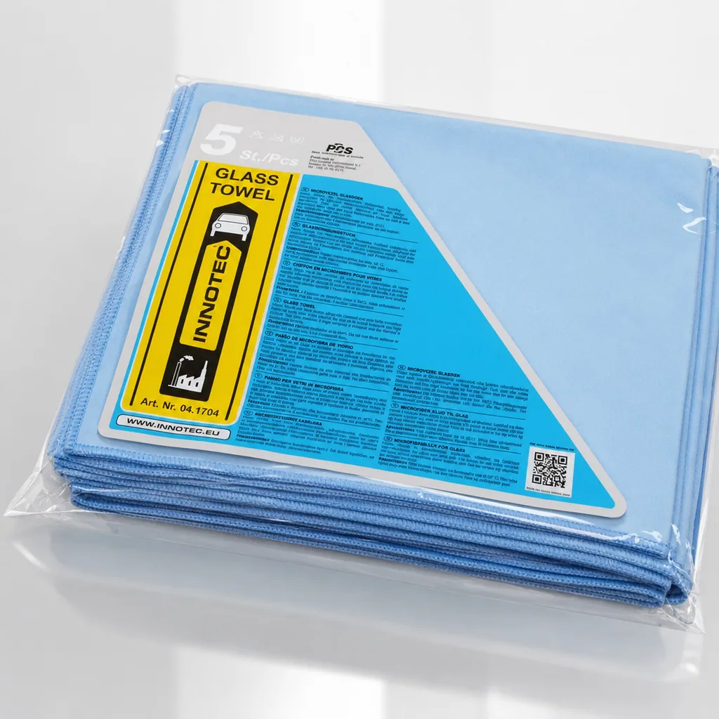 INNOTEC Glass Towel blau 5 Stück Packung 04.174