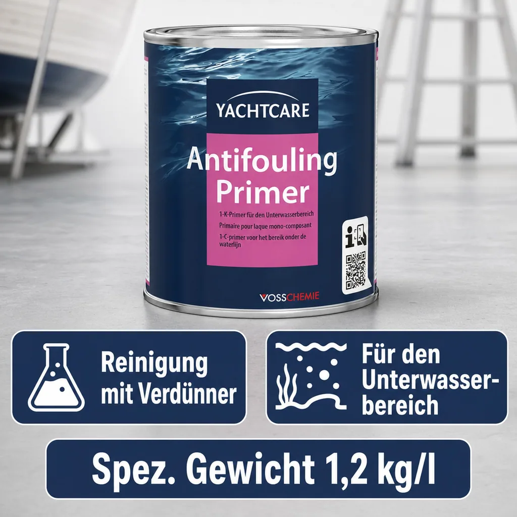 YACHTCARE Antifouling Primer 750 ml matt grau