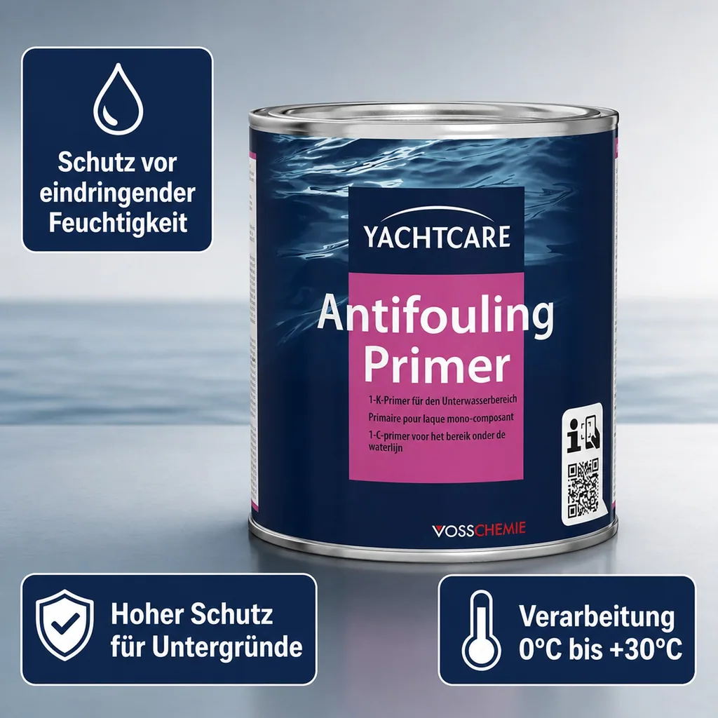 YACHTCARE Antifouling Primer 750 ml matt grau