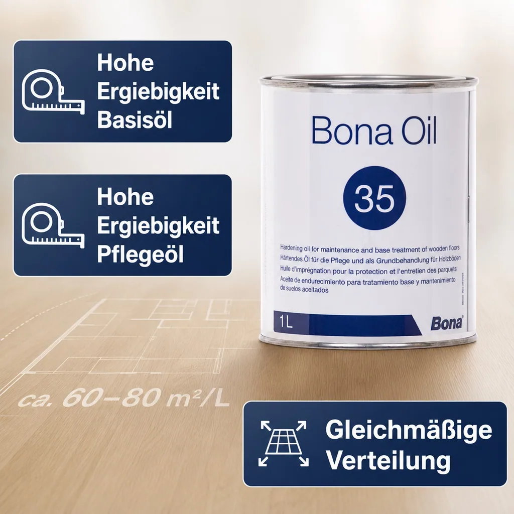 BONA Oil 35 neutral 1 Liter Parkettöl vormals BONA CarlsOil 25
