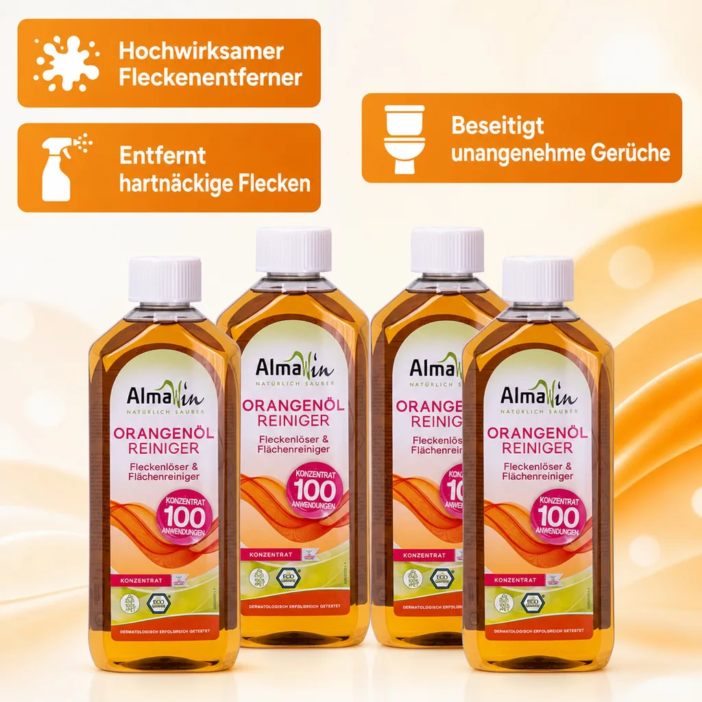 ALMAWIN Orangenölreiniger 500 ml x 4 Flaschen Konzentrat