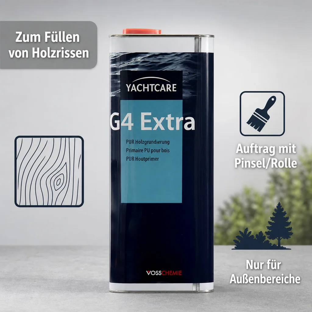 YACHTCARE G4 Extra 1K Polyurethanharz 5 Liter Holzgrundierung