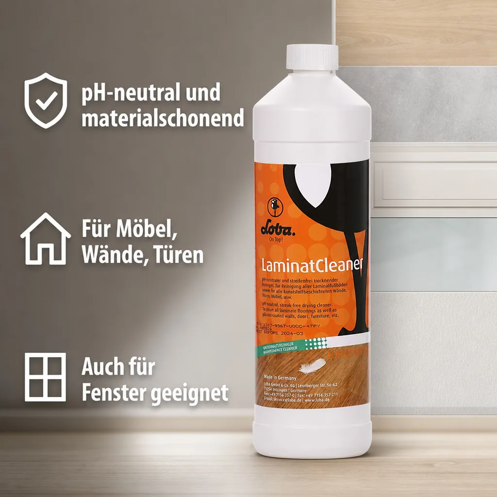 LOBA Laminat Cleaner 1 Liter Wischpflege Konzentrat