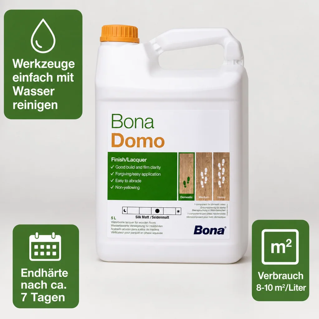 BONA Domo 5 Liter halbmatt 1K Wasserlack