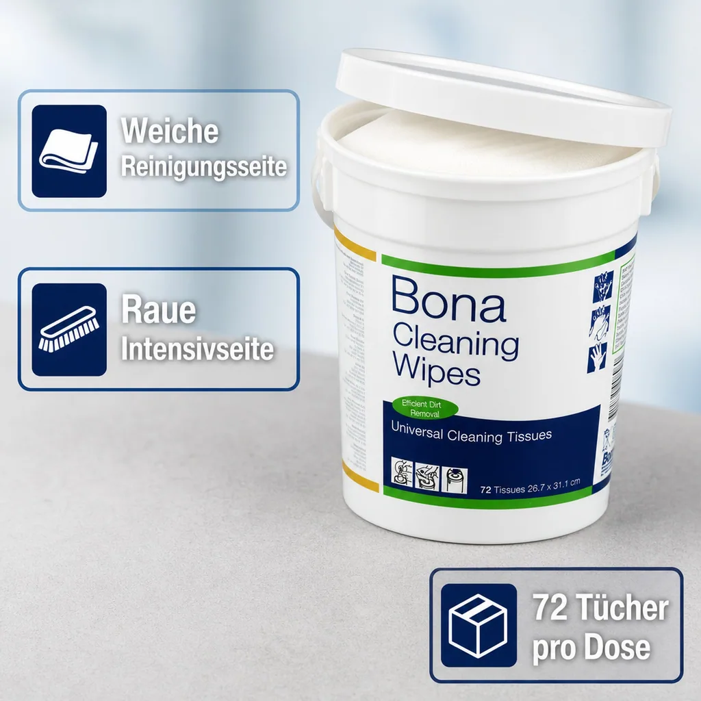 BONA Cleaning Wipes Reinigungstücher Inhalt 72 Tücher