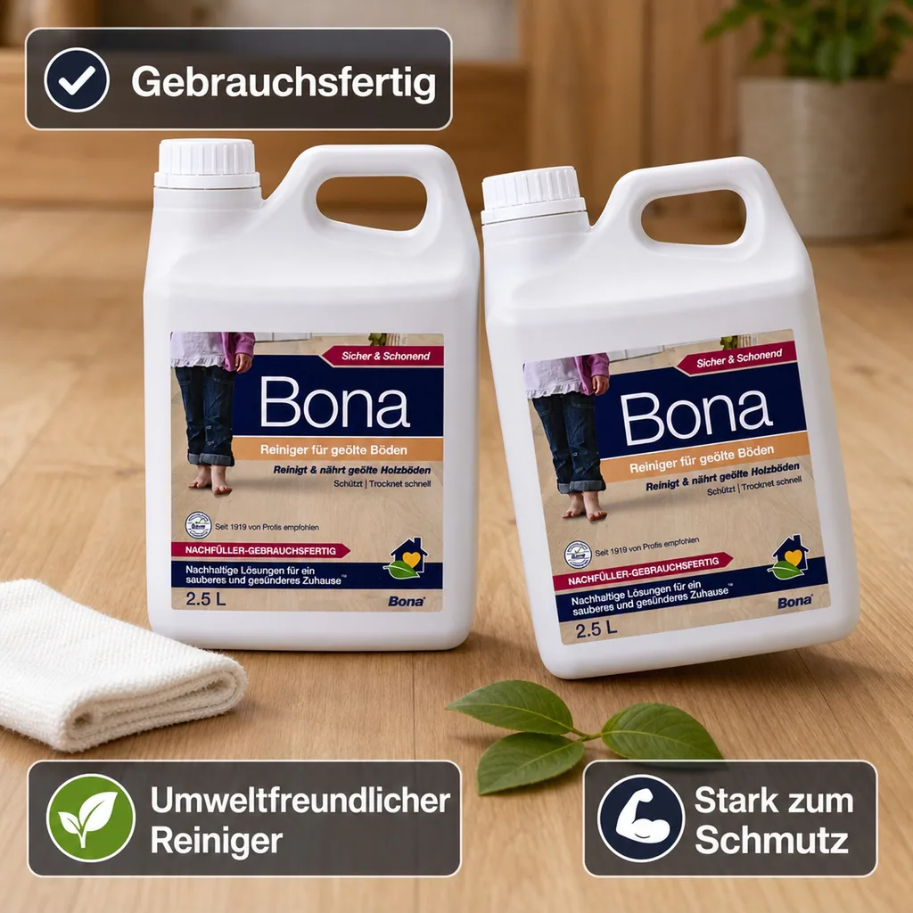 BONA Reiniger 2,5 Liter x 2 für geölte Böden NF-Kanister f. Spray Mopp
