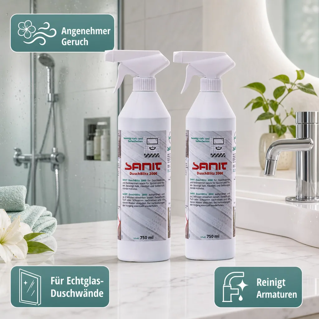 SANIT DuschBlitz 2000 - 2 x 750 ml Sprüfflasche