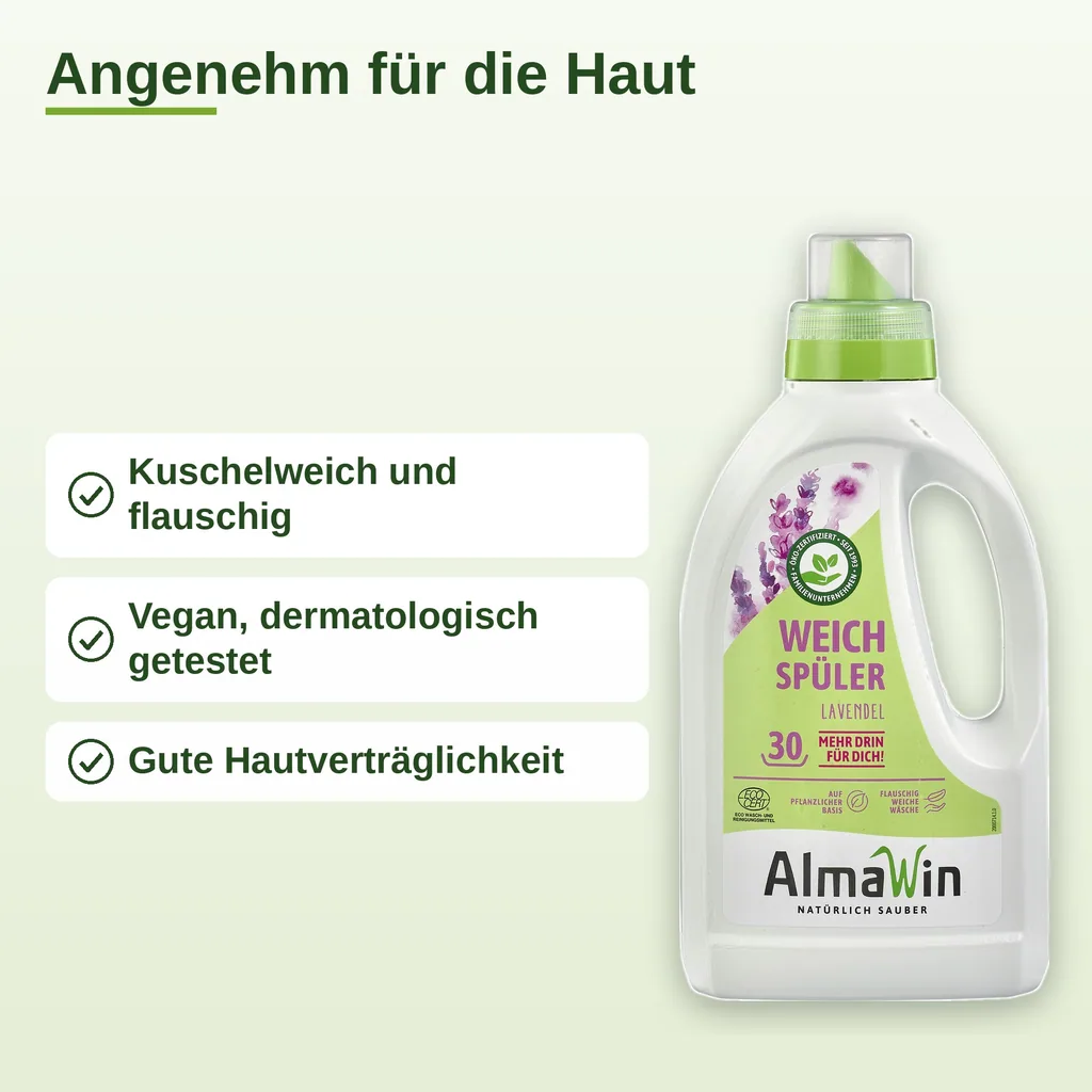 ALMAWIN Weichspüler 6 x 750 ml mit Lavendelduft