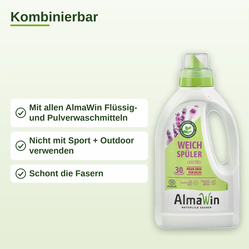 ALMAWIN Weichspüler 6 x 750 ml mit Lavendelduft