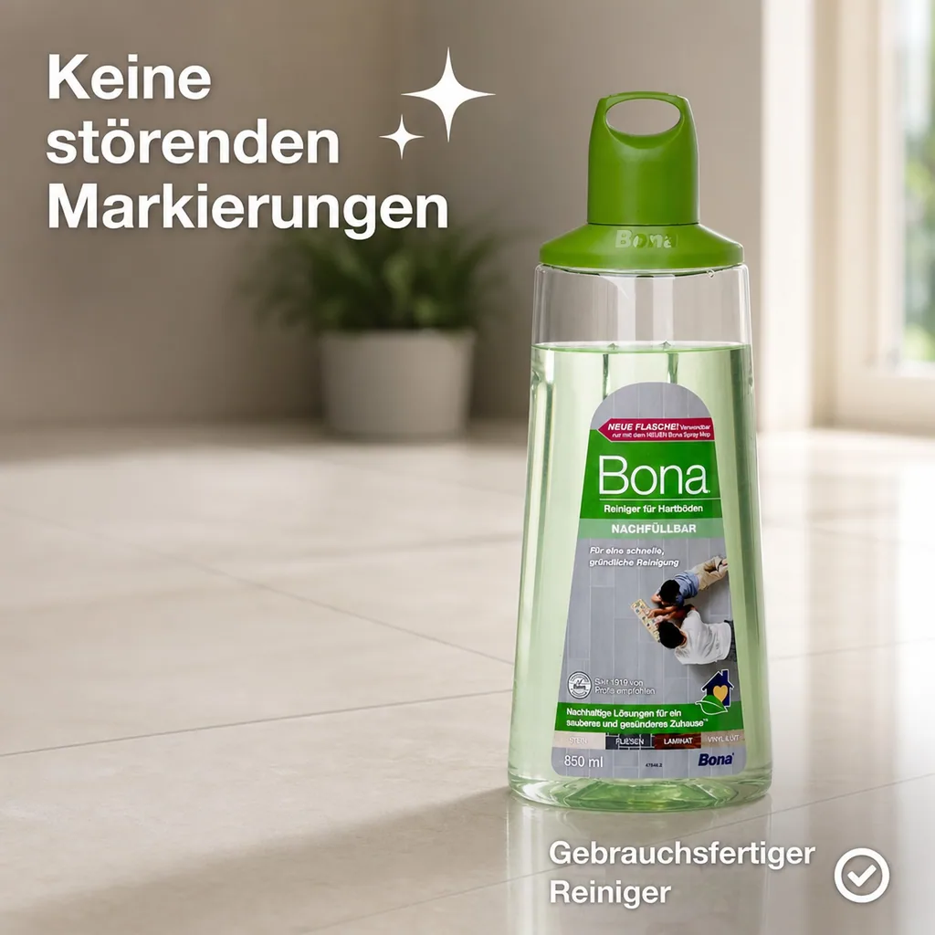 BONA Refiller 0,85 Liter für Stein-, Fliesen-, und Laminat Premium Spray Mopp