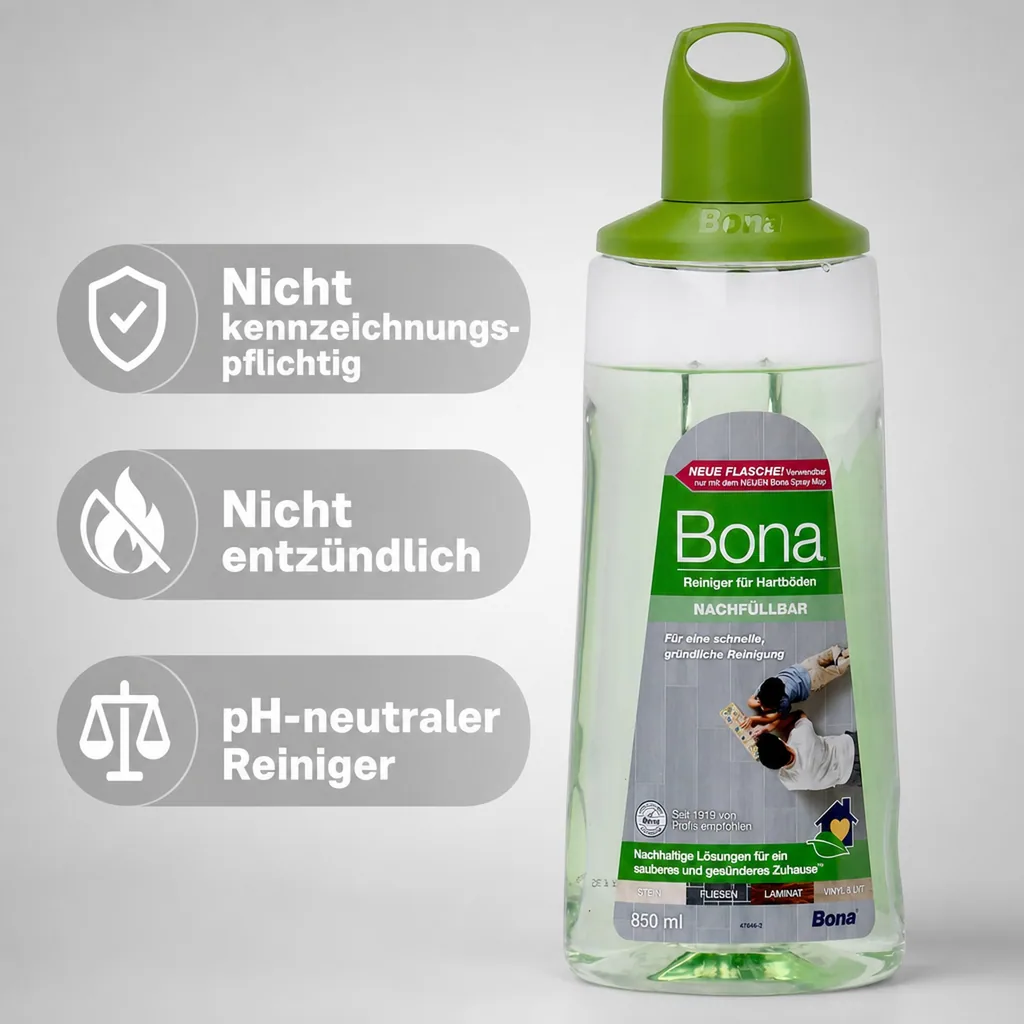BONA Refiller 0,85 Liter für Stein-, Fliesen-, und Laminat Premium Spray Mopp