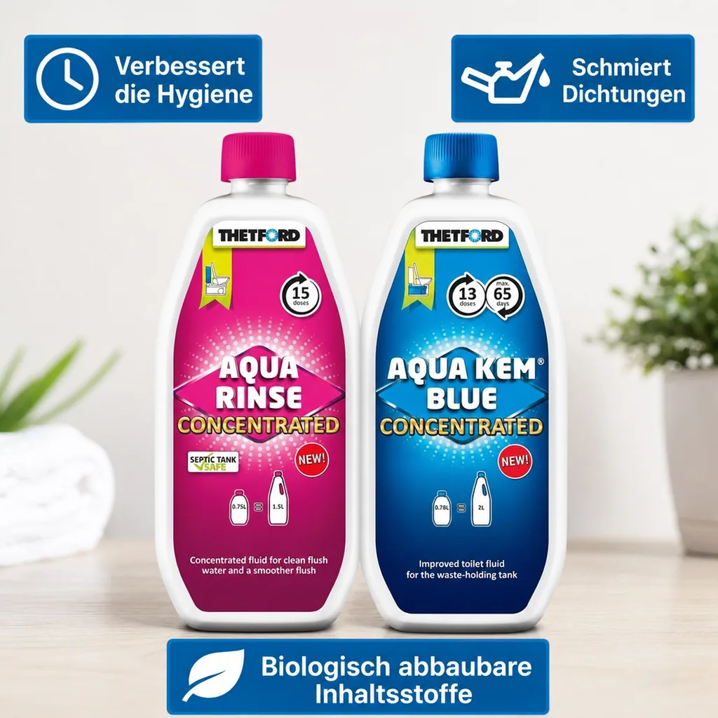 THETFORD Duopack Aqua Kem Blue 0,78 Liter & Aqua Rinse 0,75 Liter