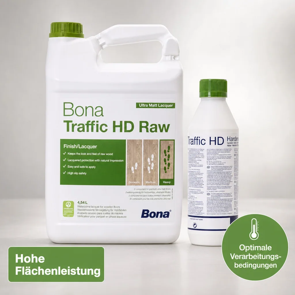 BONA TRAFFIC HD Raw 5 Liter - Glanzgrad: Natural 4,54 L + 0,41 L HD Härter