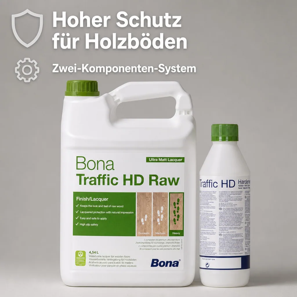 BONA TRAFFIC HD Raw 5 Liter - Glanzgrad: Natural 4,54 L + 0,41 L HD Härter