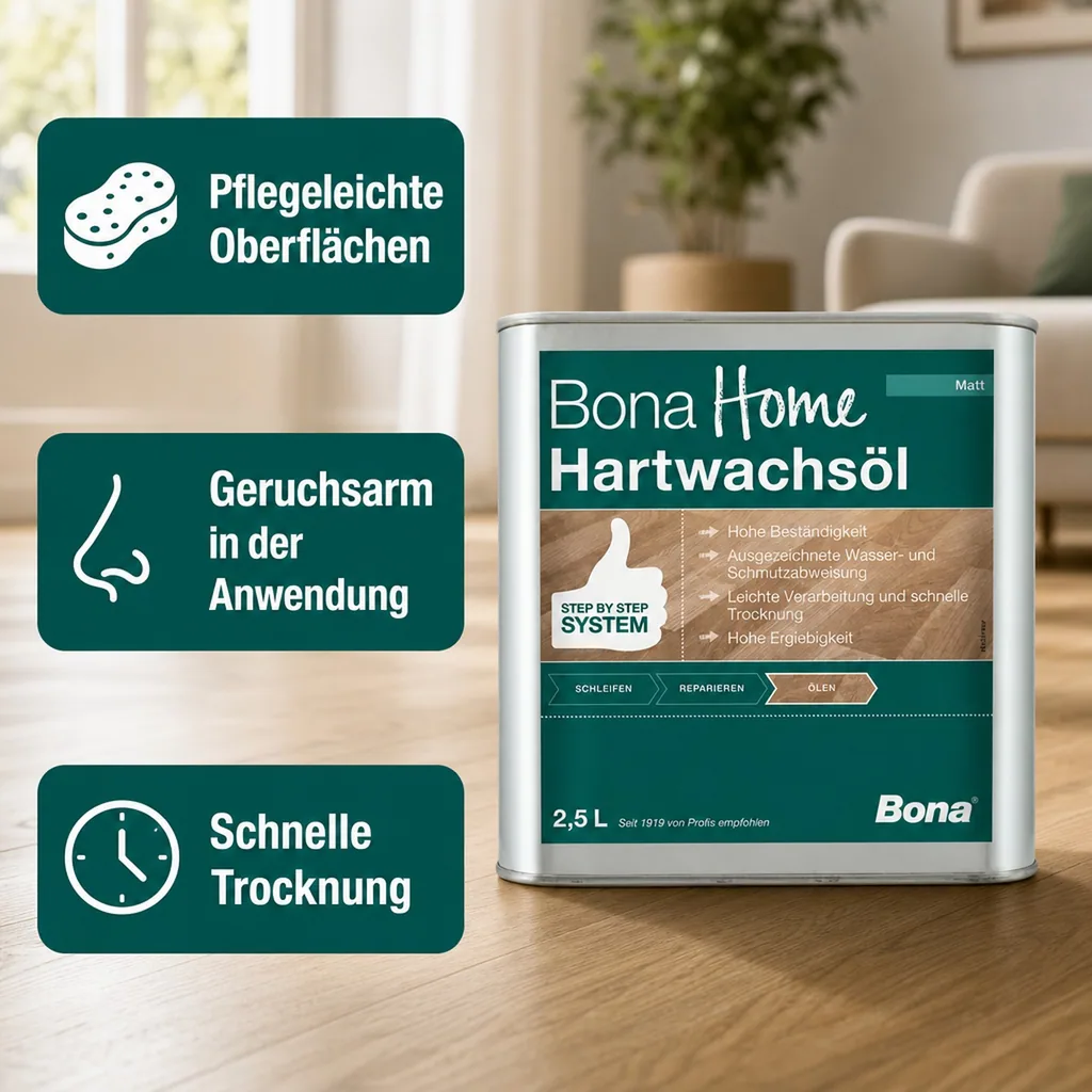 BONA Home Hartwachsöl 2,5 Liter matt