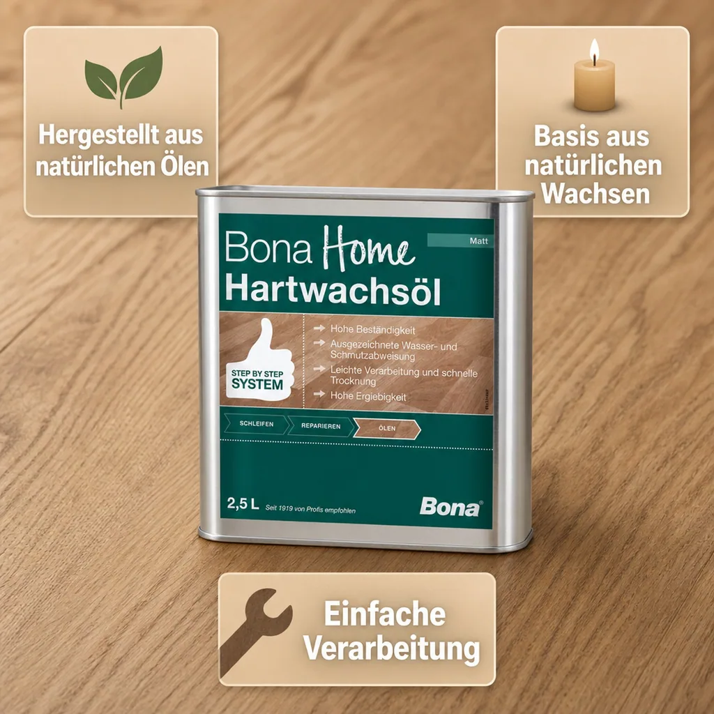 BONA Home Hartwachsöl 2,5 Liter matt