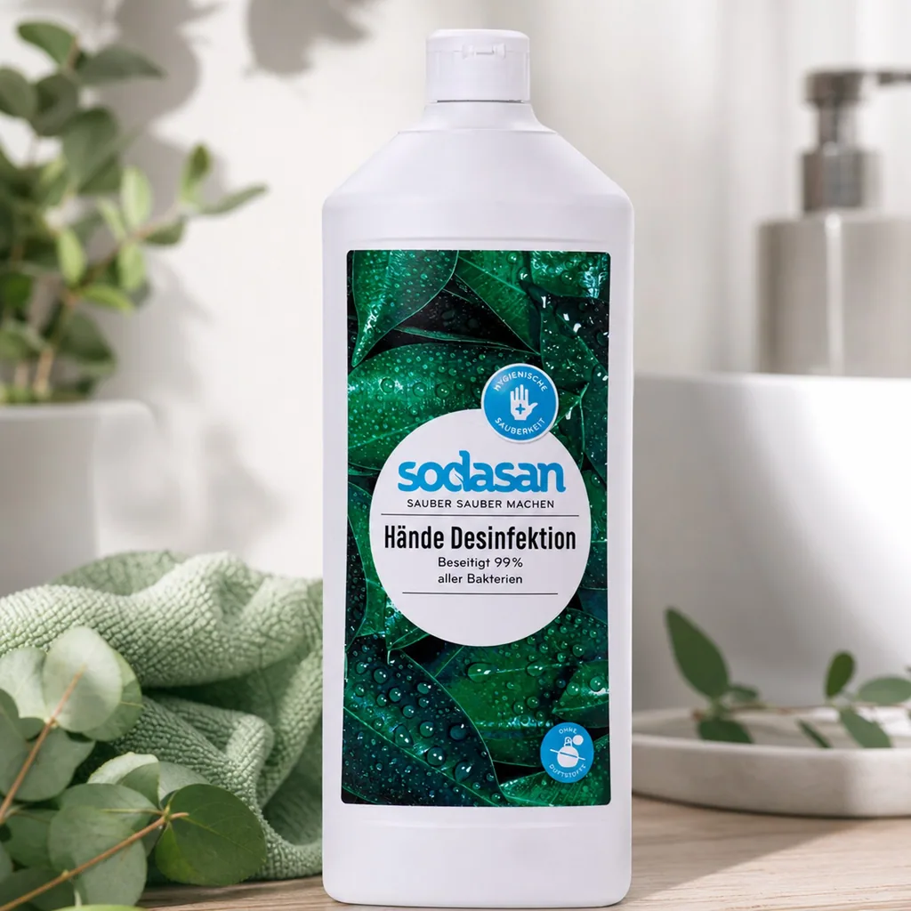 SODASAN Händedesinfektion 1 Liter Nachfüllflasche PE-Flasche