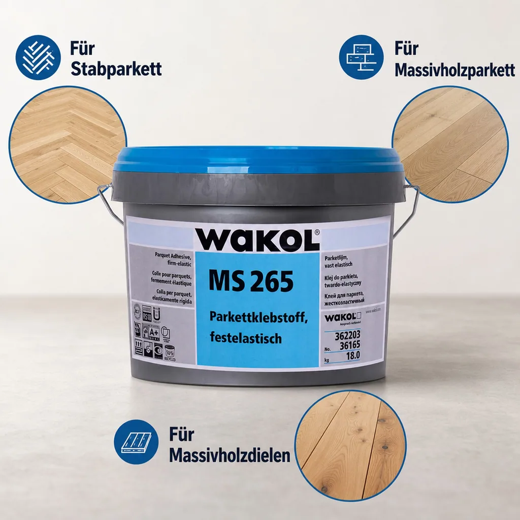 WAKOL MS 265 Parkettklebstoff festelastisch 18kg weichmacherfrei