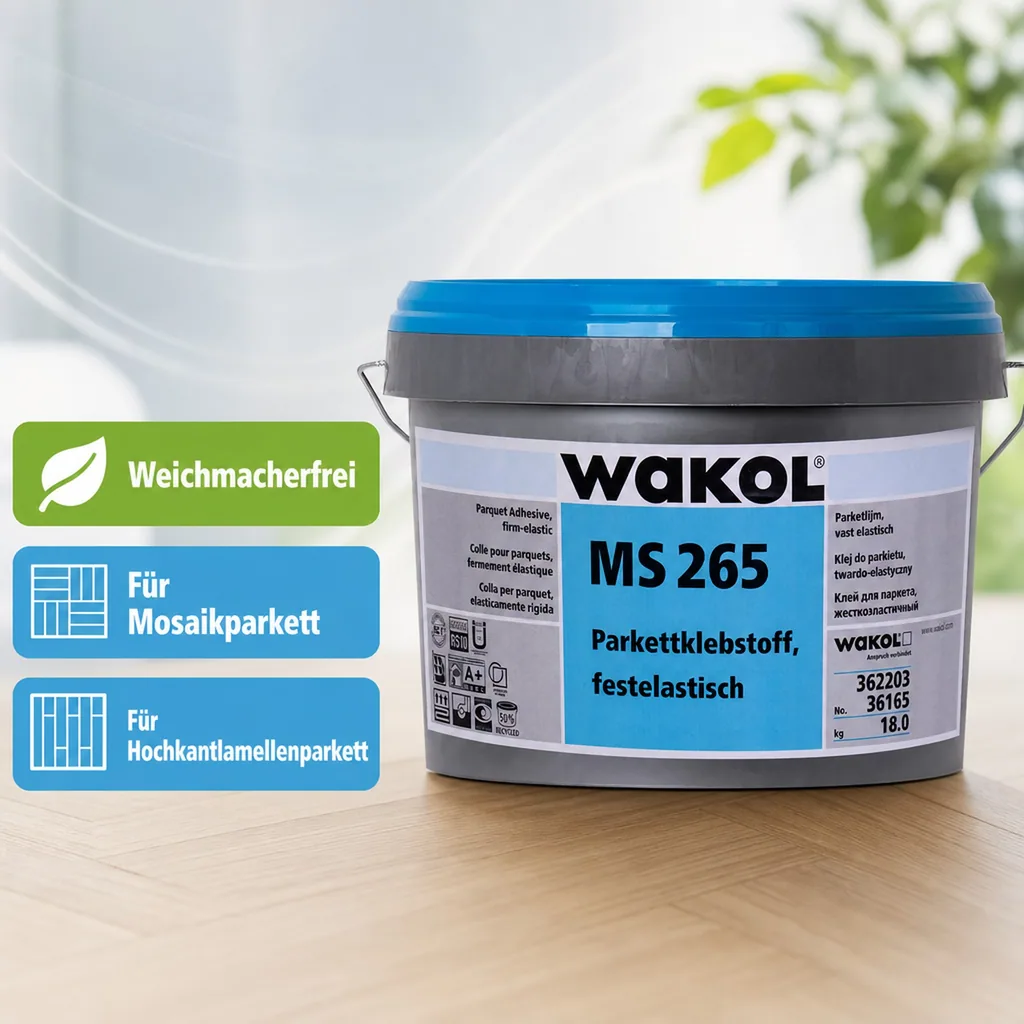 WAKOL MS 265 Parkettklebstoff festelastisch 18kg weichmacherfrei