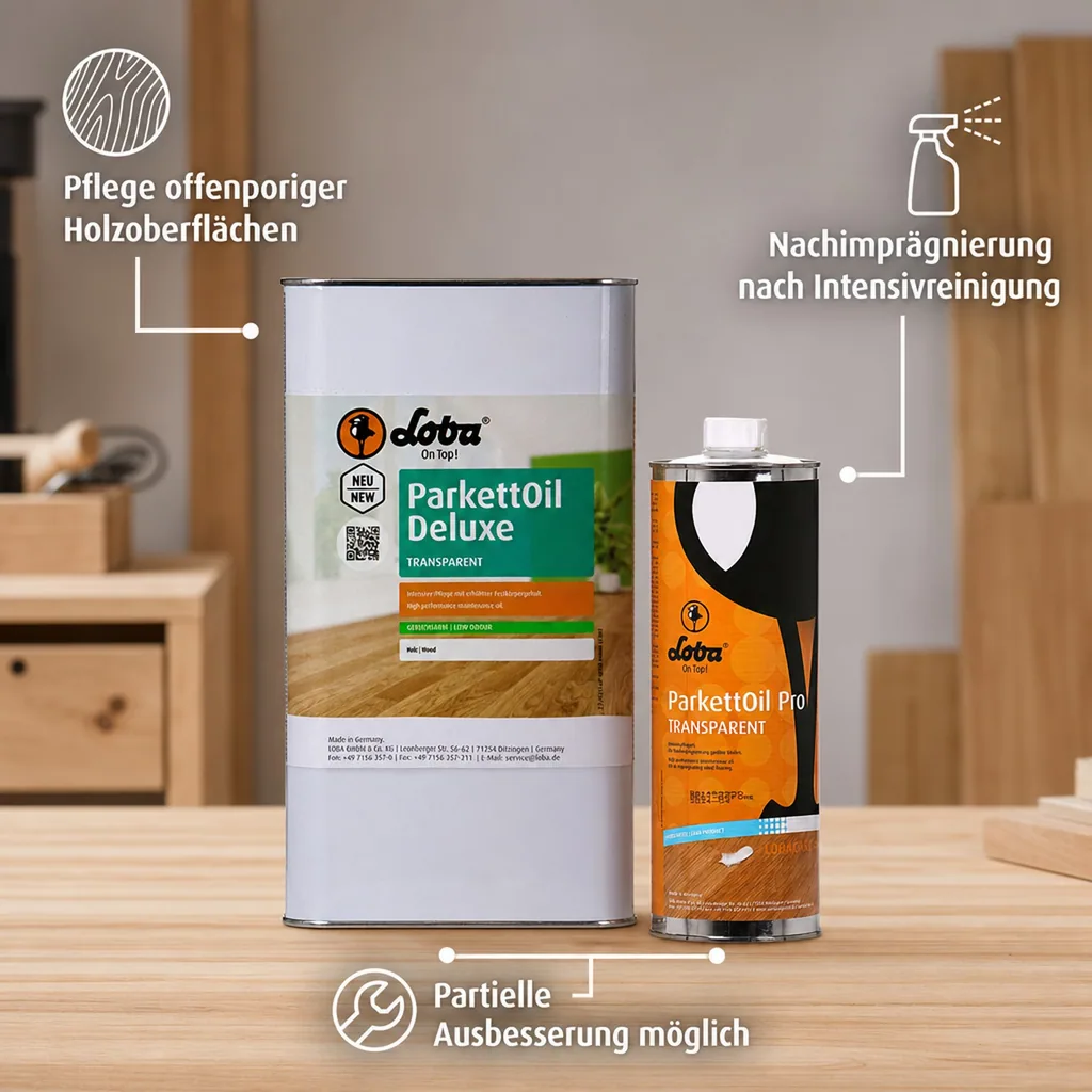 LOBA ParkettOil Deluxe verschiedenen Größengebinder