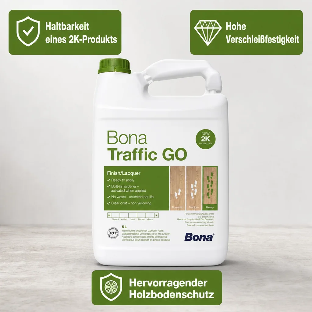 BONA TRAFFIC GO 2K-Parkettlack 5 Liter Matt