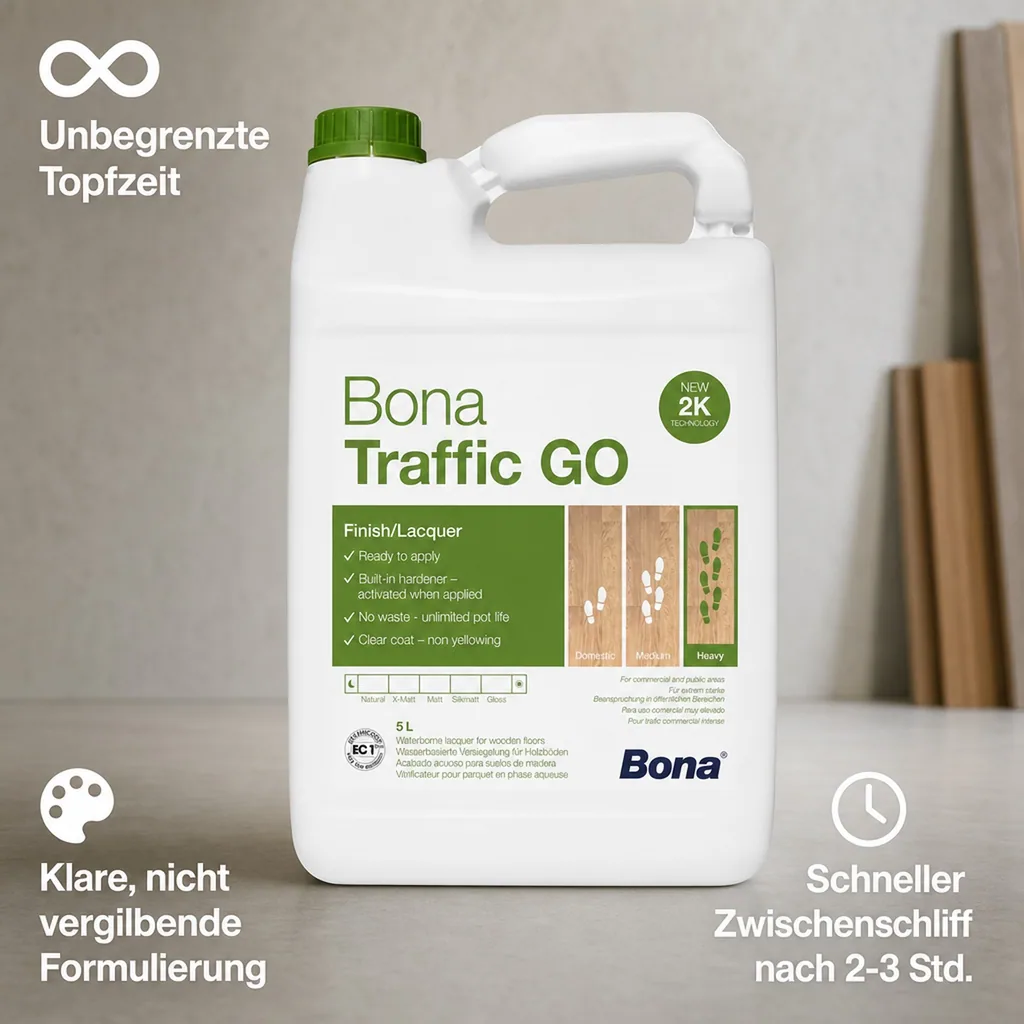 BONA TRAFFIC GO 2K-Parkettlack 5 Liter Matt