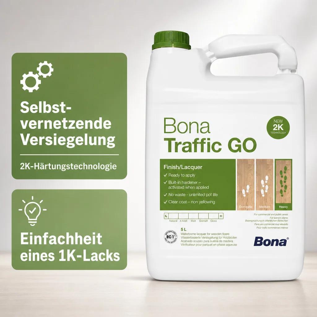 BONA TRAFFIC GO 2K-Parkettlack 5 Liter Extramatt