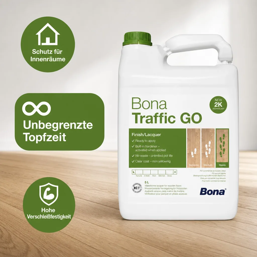 BONA TRAFFIC GO 2K-Parkettlack 5 Liter Extramatt