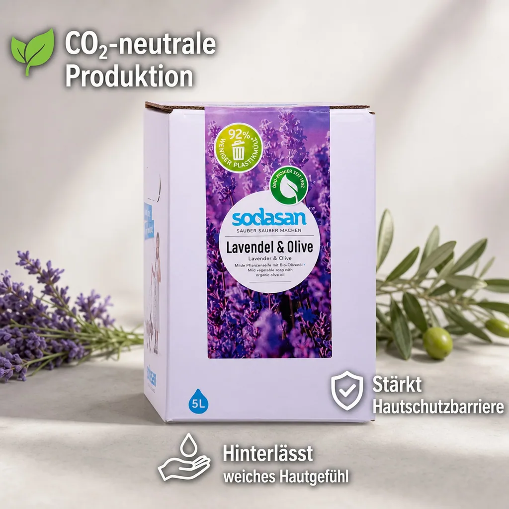 SODASAN Flüssigseife Liquid Lavendel-Olive 5 Liter Bag in Box