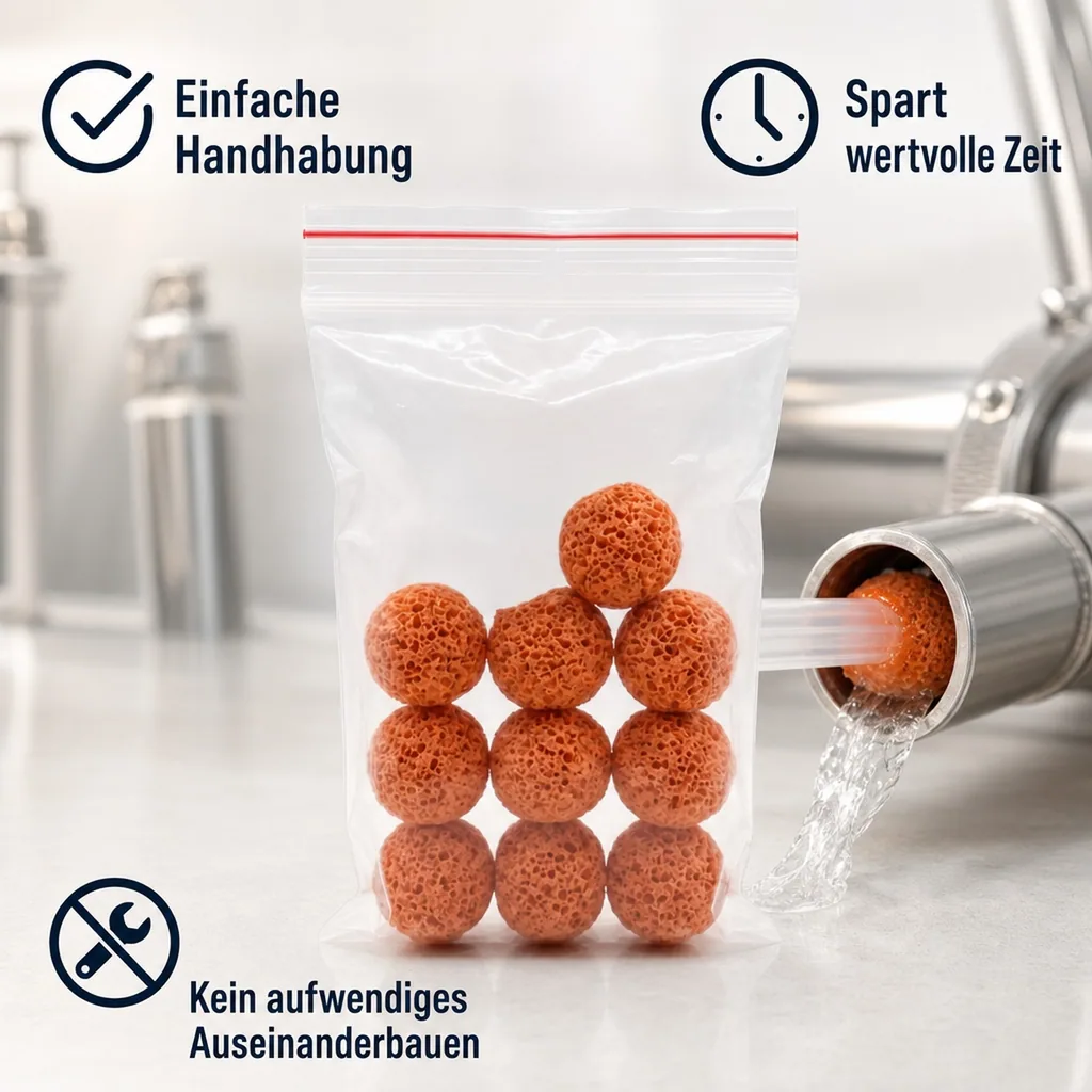 Reinigungsschwämmchen für Bierleitungen (7mm) | 10 Schwammgummikugeln für mechanische Reinigung