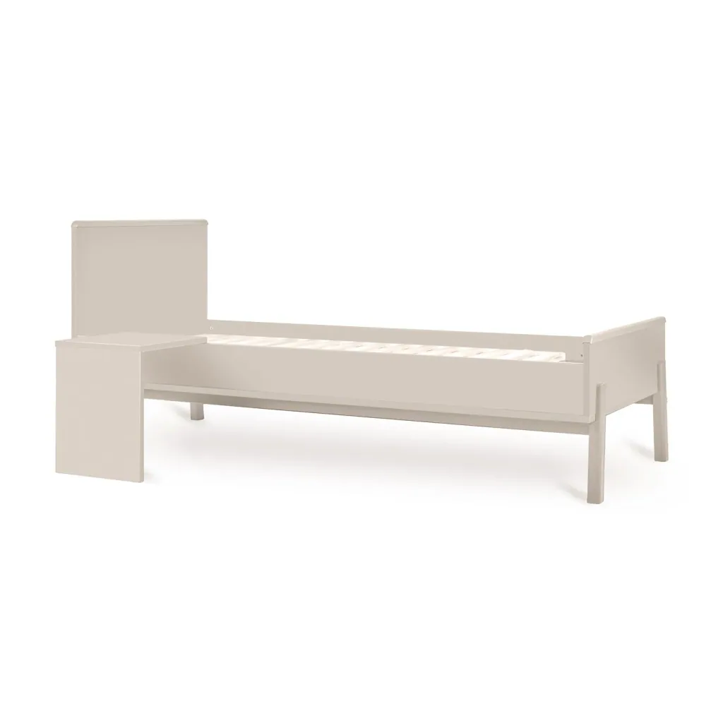 Quax Ashi Junior Kit 170x70 cm – Nachhaltiges Umbauset für Ashi Babybett zum Juniorbett | Mit Nachttisch & Bettgitter-Option, Farbe: Ton