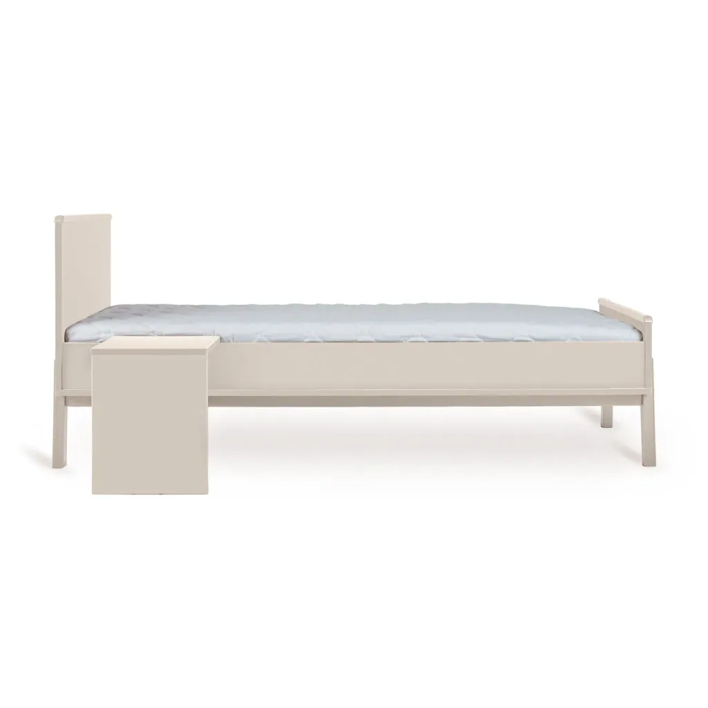 Quax Ashi Junior Kit 170x70 cm – Nachhaltiges Umbauset für Ashi Babybett zum Juniorbett | Mit Nachttisch & Bettgitter-Option, Farbe: Ton
