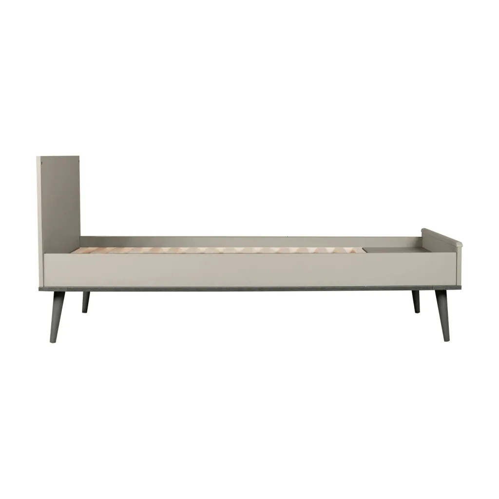 Quax Flow Junior Kit 170x70 cm | Umbauset für Flow Babybett zum Juniorbett | Mit Nachttisch & Bettgitter-Option, Farbe: Stein