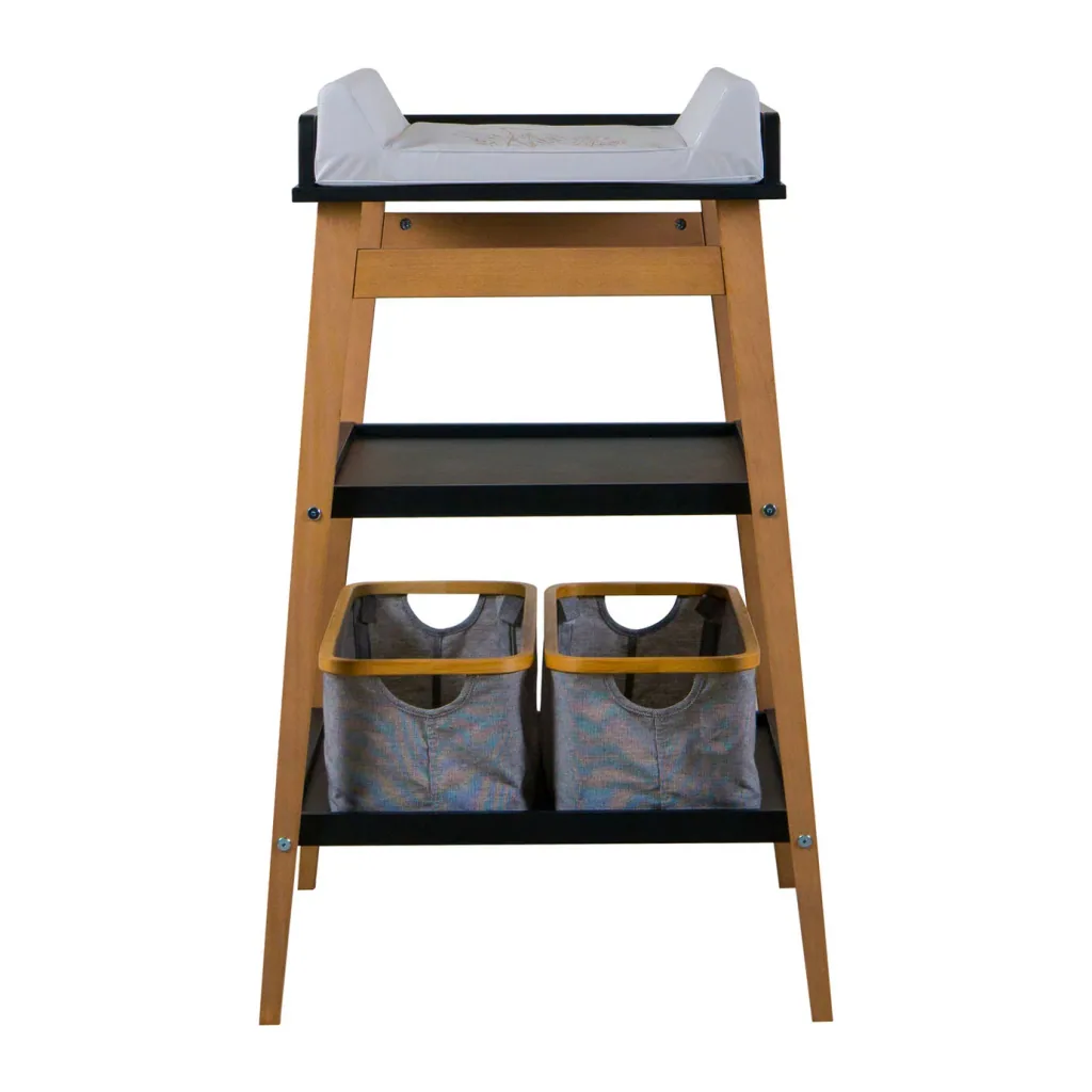 Quax Wickeltisch - Hip, Farbe: Schwarz Naturel