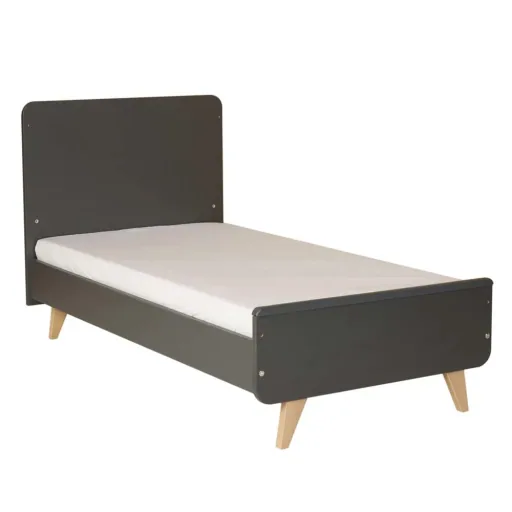 Quax Loft Babybett umbaubar anthrazit 70 x 140
