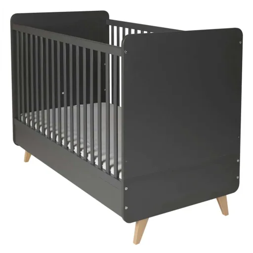 Quax Loft Babybett umbaubar anthrazit 70 x 140