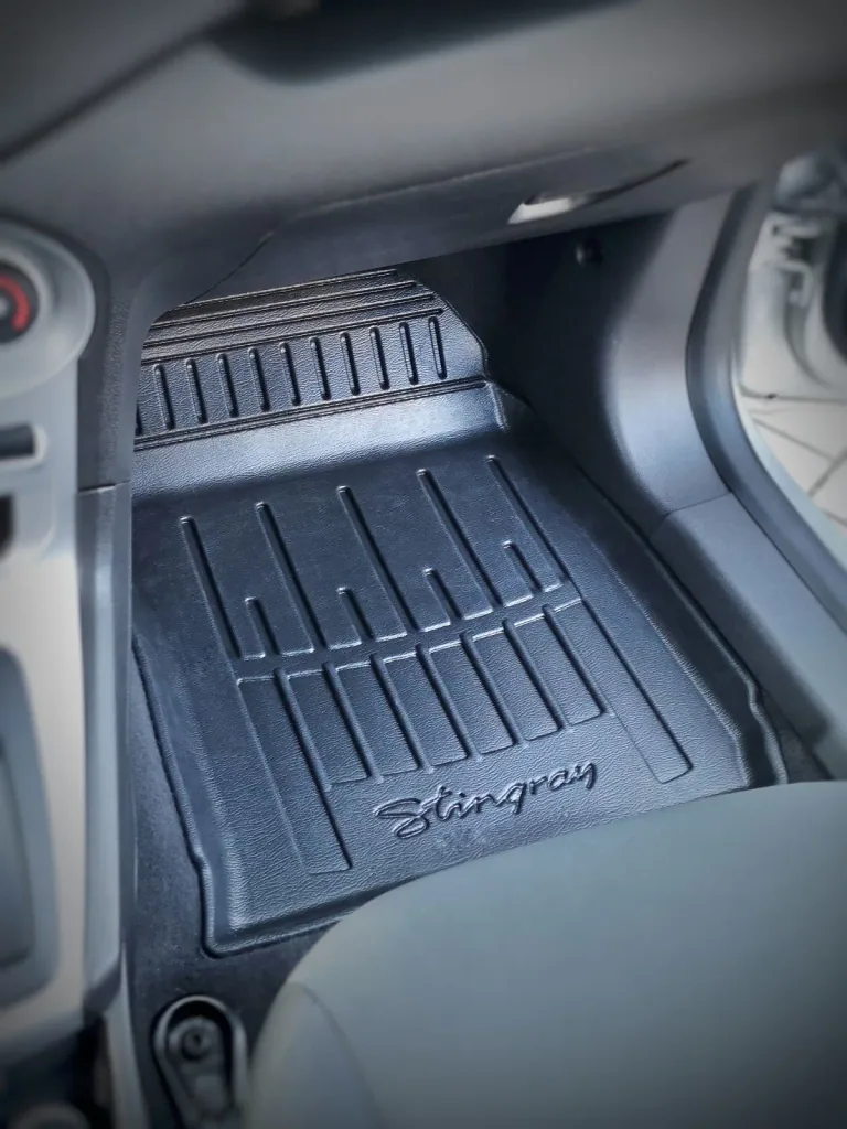 Gummimatten Auto, für Ford Fiesta Mk7 (2010-2017) USA-Modelle, 3D passgenaue Polyurethan Fußmatten