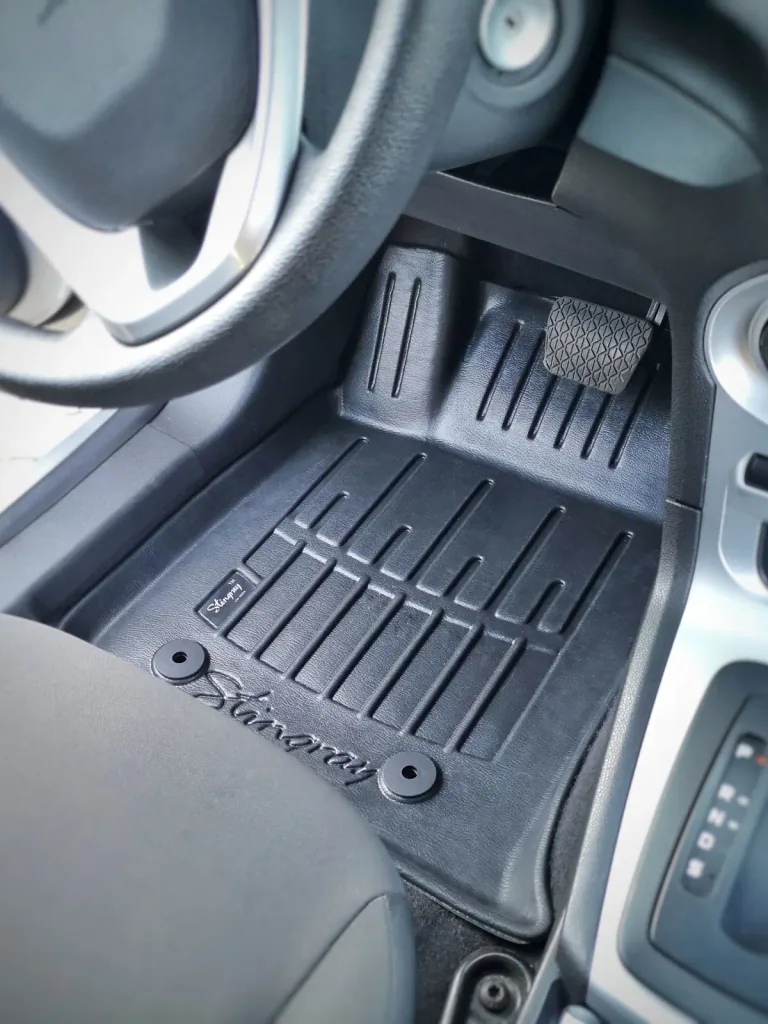 Gummimatten Auto, für Ford Fiesta Mk7 (2010-2017) USA-Modelle, 3D passgenaue Polyurethan Fußmatten