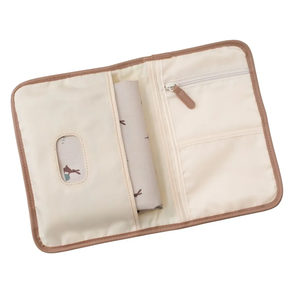 Fresk Wickeltasche unterwegs, 25x17x3 cm, Farbe: Kaninchen Sandmuschel