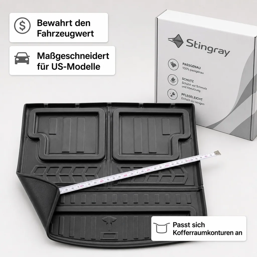 Kofferraumwanne VW Tiguan II Allspace (2016–2024), 3D, passgenau, nicht für EU-Modelle