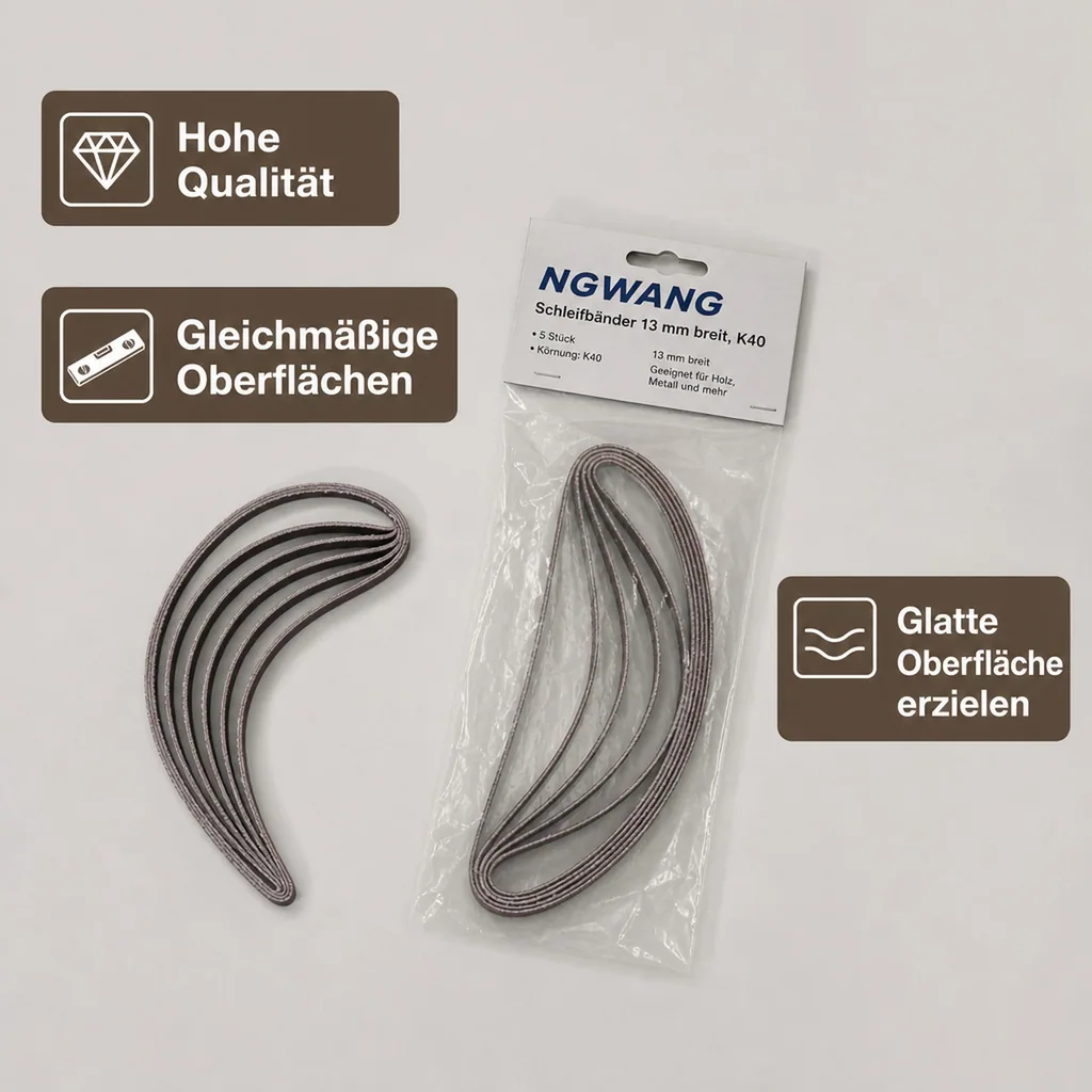 Schleifbänder 13 mm breit, K40