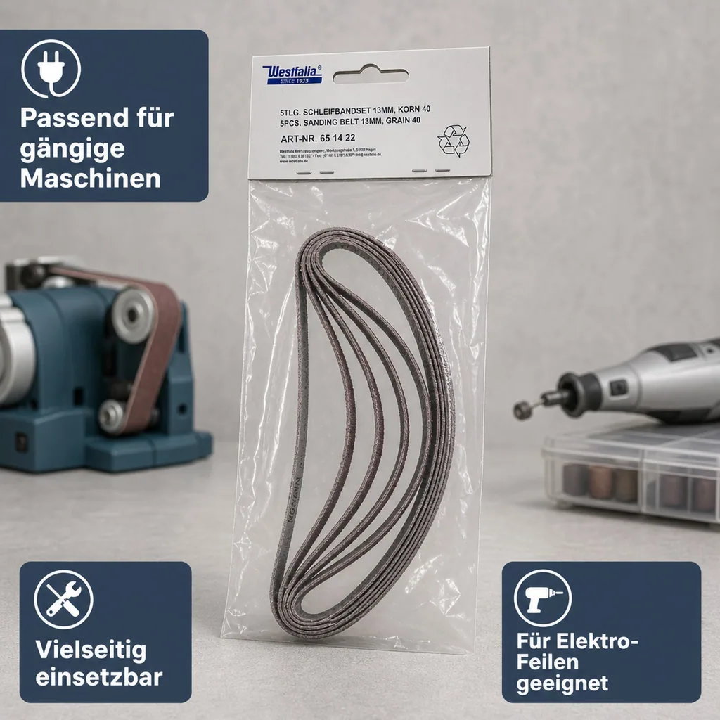 Schleifbänder 13 mm breit, K40