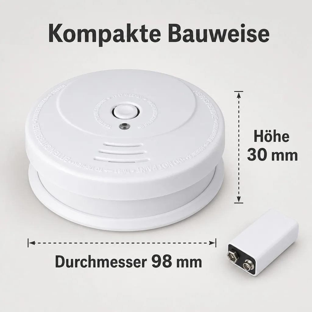 Rauchwarnmelder inkl. Batterie 9V