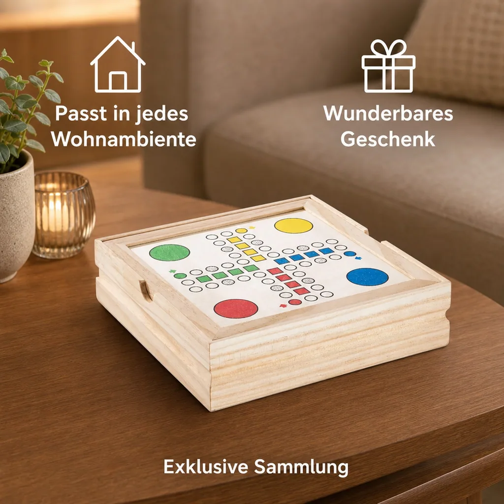 Spielesammlung in Holzbox